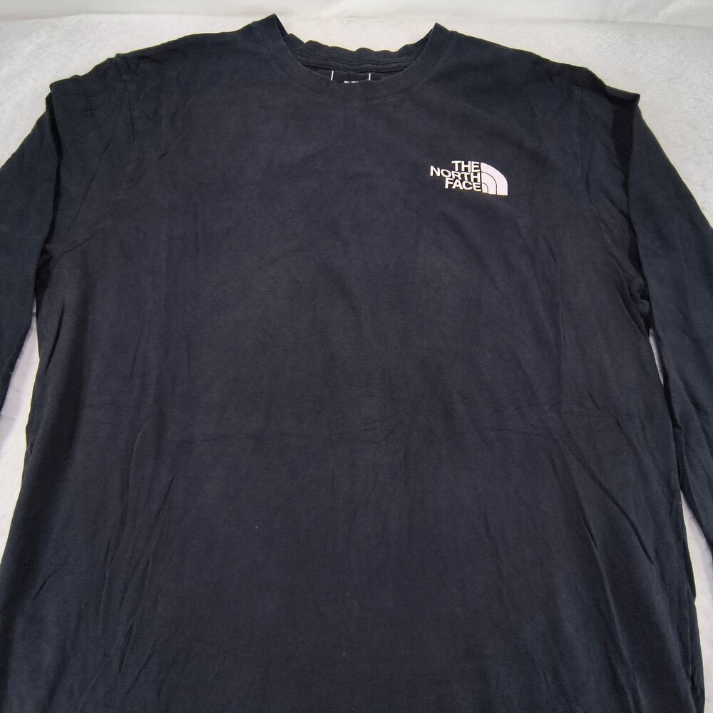 The North Face Casual Crew Neck Long Sleeve Shirt Mens Size Large L Black